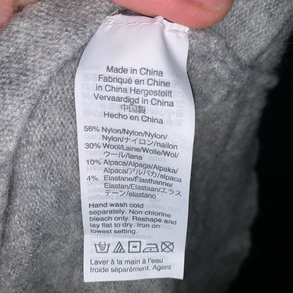 J Crew gray wool alpaca blend turtleneck cozy oversized sweater - Picture 4 of 4